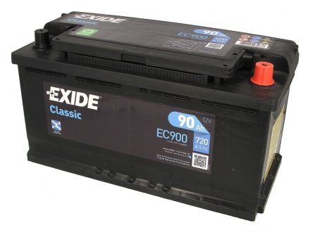 EC900 EXIDE Акумуляторна батарея Exide Classic (EC900): 90 Ач, плюс: справа, 12 В, 720 А