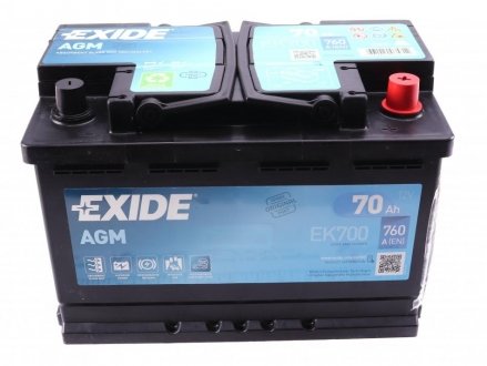 EK700 EXIDE Стартерна батарея (акумулятор) EXIDE EK700