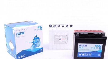 ET14B-BS EXIDE Акумулятор 12Ah-12v Exide AGM (ET14B-BS) (150х70х145) L, EN190