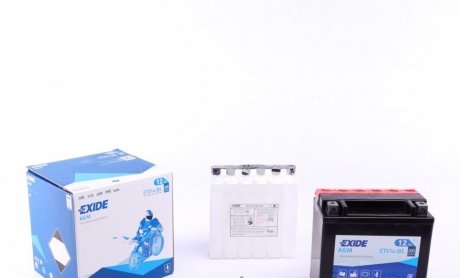 ETX14-BS EXIDE Акумулятор 12Ah-12v Exide AGM (ETX14-BS) (150х87х145) L, EN200