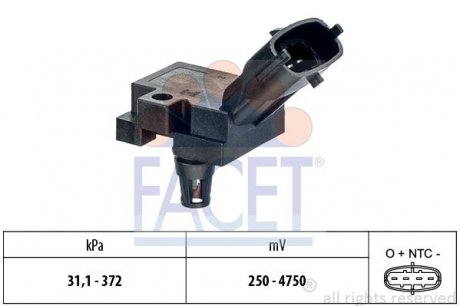 10.3248 FACET Датчик давления наддува Volvo S60 ii d3 (12-15) (10.3248) FACET