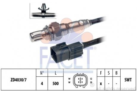 10.7658 FACET Датчик кисню (лямбда-зонд) Mitsubishi Outlander ii 3.0 4wd (09-12) (10.7658) FACET