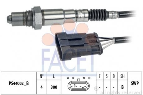 10.8203 FACET Датчик кислорода (лямбда-зонд) Doblo/Combo 05- 1.2-1.4i (10.8203) FACET