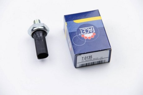 7.0135 FACET Датчик тиску оливи (1,2-1,6bar/ 1 конт./чорний) VW T4/Golf IV/Audi A4/A6 1.6-5.0 95-10