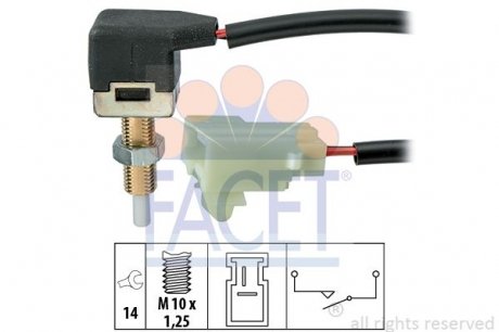 7.1298 FACET Вимикач стоп-сигналу