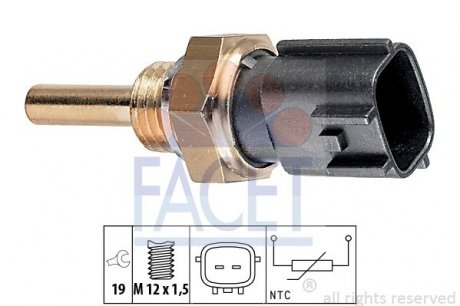 7.3225 FACET Датчик температуры (2 конт.) MASTER/ DACIA DOKKER 1.6-3.5 91-