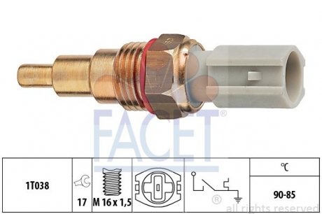 7.5205 FACET Датчик включения вентилятора Mazda 121/323/626 1.3-2.0 87-96 (7.5205) FACET