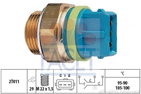 7.5677 FACET Датчик включения вентилятора Opel Omega b 2.5 dti (01-03) (7.5677) FACET