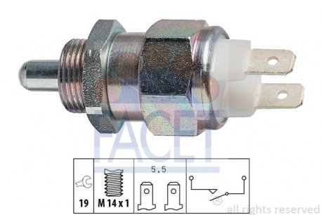 7.6021 FACET Датчик заднего хода Skoda Favorit/Felicia 1.0-1.3 76-02 (7.6021) FACET