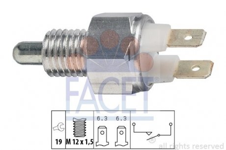 7.6029 FACET Датчик заднего хода BMW 3(E30/E36)/ 5(E28/E34)/7(E32) 1.6-3.5 74-99 (7.6029) FACET