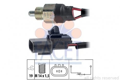 7.6202 FACET Перемикач заднього ходу автомобіля