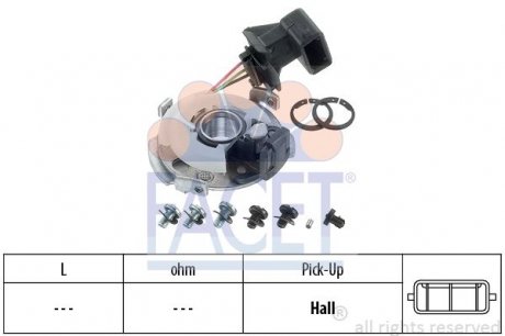 8.2719 FACET Датчик положення колінчастого вала VW Passat variant 1.8 (88-97) (8.2719) FACET