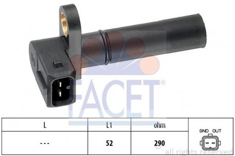 9.0035 FACET Датчик оборотов коленвала CORPIO/SIERRA 1.6/2.0i 89-94 (9.0035) FACET