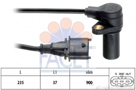 9.0326 FACET Датчик оборотов коленвала ra G/H 1.7CDTI 03-10 (9.0326) FACET