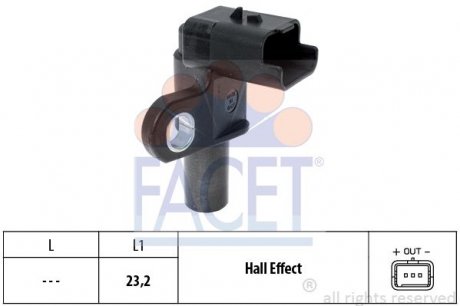 9.0332 FACET Датчик оборотов коленвала r/Ducato/Scudo/Boxer 2.0/2.2 HDI 02> (9.0332) FACET