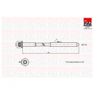 B2120 FAI FAI CITROEN К-кт болтов C1,Toyota Aygo,Yaris,Peugeot 107 05-