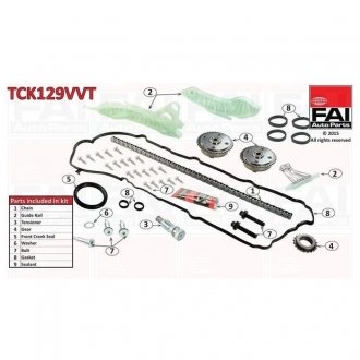 TCK129VVT FAI Комплект ланцюга ГРМ