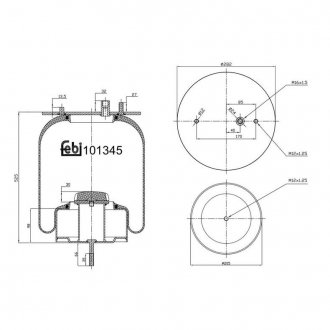 101345 FEBI BILSTEIN Пневмоподушка