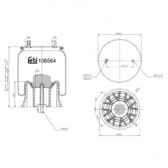 106564 FEBI BILSTEIN Пневмоподушка