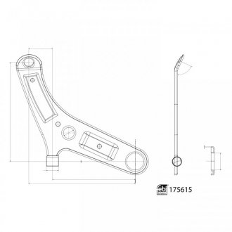 175615 FEBI BILSTEIN Рычаг подвески (передний/снизу)) (R) Renault Master 2.3 dCi 11- FEBI BILSTEIN 175615