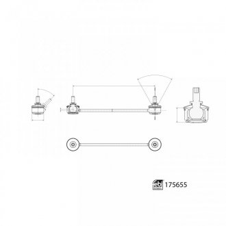 175655 FEBI BILSTEIN FEBI TESLA Тяга стаб.передн.лев.Tesla S 12-