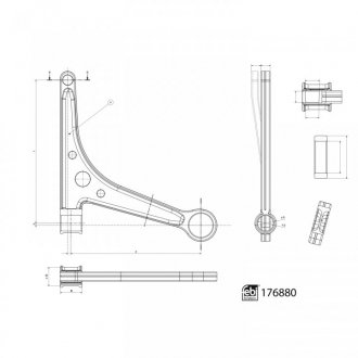 176880 FEBI BILSTEIN FEBI VW Рычаг передний правый T4 96-