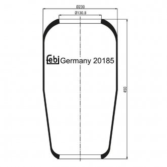 20185 FEBI BILSTEIN Пневмоподушка підвіски без поршня
