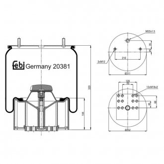20381 FEBI BILSTEIN Подушка амортизуюча