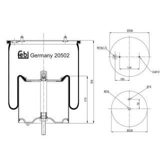 20502 FEBI BILSTEIN Пневмоподушка