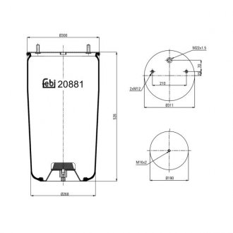 20881 FEBI BILSTEIN Пневмоподушка