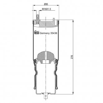 35436 FEBI BILSTEIN Пневмоподушка підвіски для кабіни