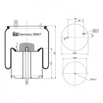 39847 FEBI BILSTEIN Пневмоподушка