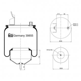 39855 FEBI BILSTEIN Пневмоподушка