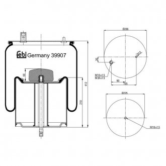 39907 FEBI BILSTEIN Пневмоподушка