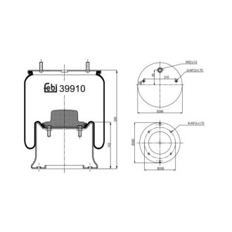 39910 FEBI BILSTEIN Пневмоподушка