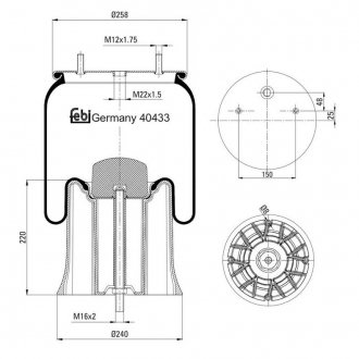 40433 FEBI BILSTEIN Подушка амортизуюча
