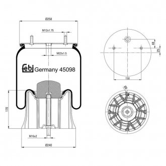 45098 FEBI BILSTEIN Подушка амортизуюча
