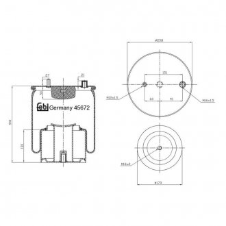 45672 FEBI BILSTEIN Подушка амортизуюча