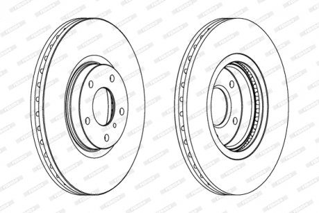 DDF1505C1 FERODO Тормозной диск