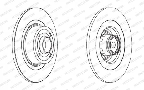 DDF15701 FERODO Гальмівний диск з підшипником