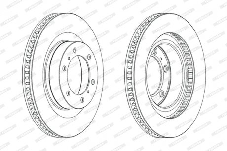 DDF2093C-1 FERODO Тормозной диск