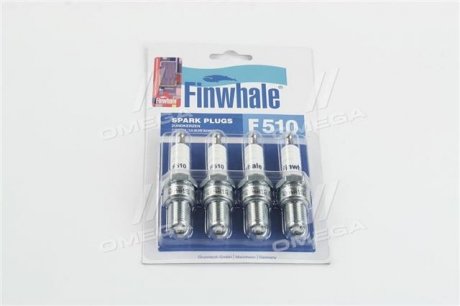 F510 Finwhale Свічка запалювання ВАЗ 2108-2115, 1117-1119 8 клап. 21214 (компл.4 шт) (вир-во FINWHALE)
