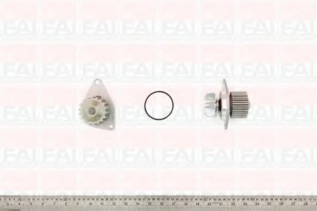 WP6416 Fischer Automotive One (FA1) Водяна помпа Citroen C2, C3, C4, C4 coupe /Peugeot 206,207,307,1007 1.4 16V 03-