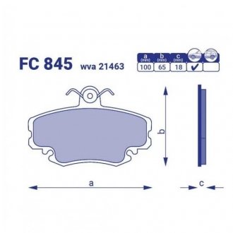 FC 845 FRICO FRICO RENAULT Тормозные колодки перед. PEUGEOT 309Clio, Megane,Logan