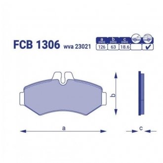 FCB 1306 FRICO FRICO Тормозные колодки задн.DB Sprinter 95- VW LT35 (сист. BOSCH)