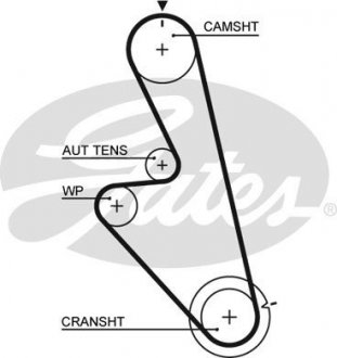 5449 Gates Пас ГРМ з довжиною кола понад 60 см, але не більш як 150см