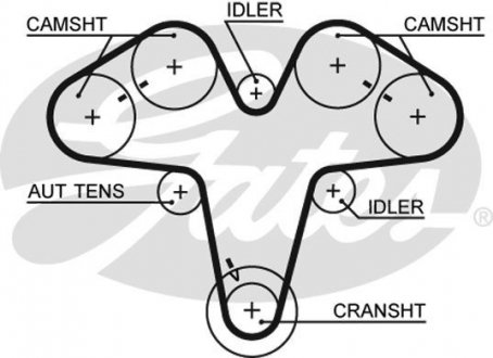 5476XS Gates Пас ГРМ з довжиною кола понад 150см, але не більш як 198см