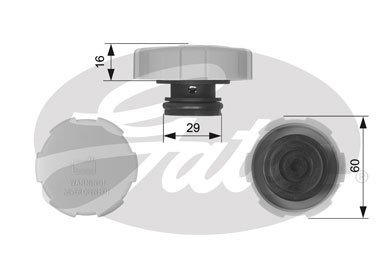 RC231 Gates Кришка радіатора