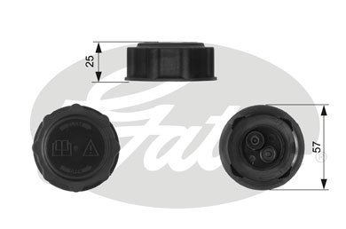 RC233 Gates Кришка радіатора