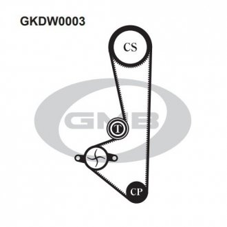 GKDW0003 GMB Ремонтный комплект для замены ремня газораспределительного механизма